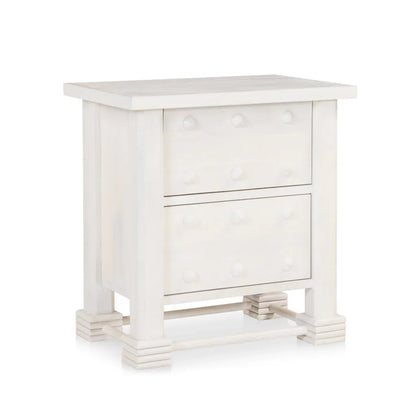 Clement Whitewashed Mango Wood Design Nightstand - LOOMLAN - Moe's Home - Nightstands