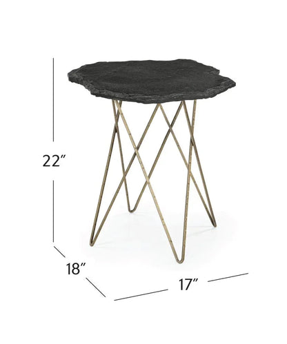 Cleo Modern Brass Base Accent Table - LOOMLAN - Bassett Mirror - Side Tables