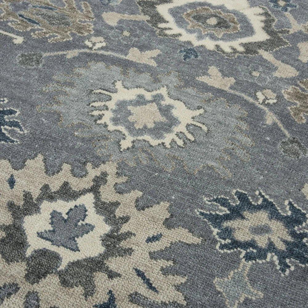 Clep Floral Gray Large Area Rugs For Living Room - LOOMLAN - LOOMLAN - Area Rugs