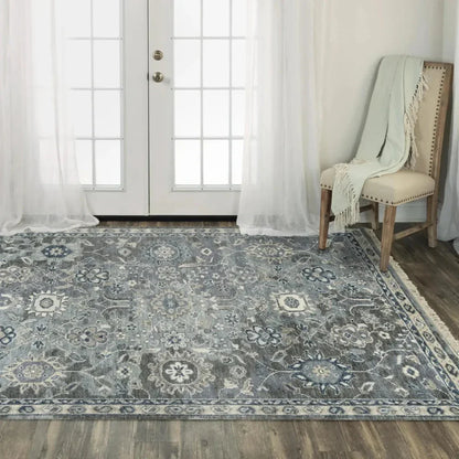 Clev Floral Gray Large Area Rugs For Living Room - LOOMLAN - LOOMLAN - Area Rugs