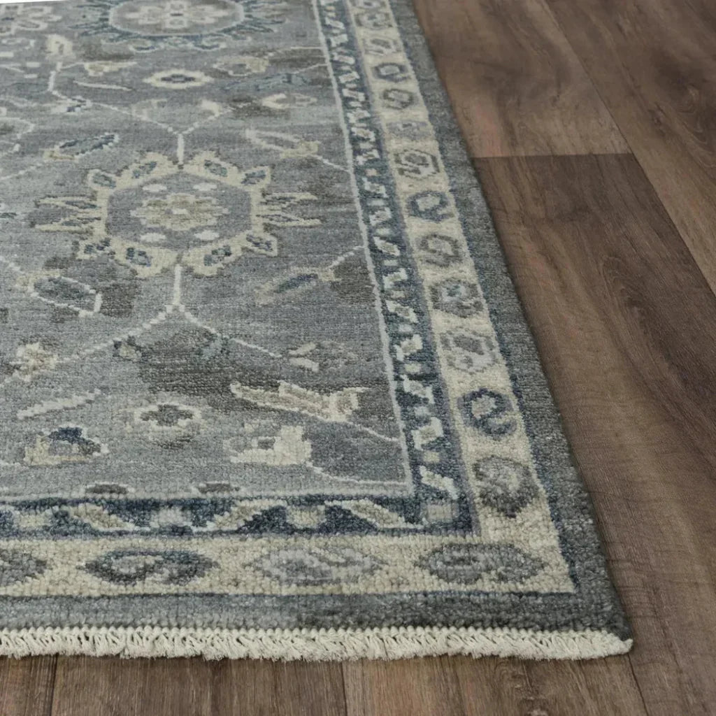 Clev Floral Gray Large Area Rugs For Living Room - LOOMLAN - LOOMLAN - Area Rugs