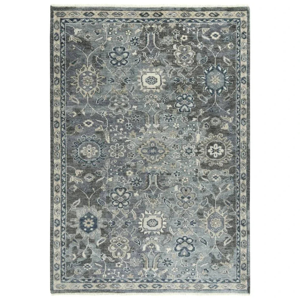 Clev Floral Gray Large Area Rugs For Living Room - LOOMLAN - LOOMLAN - Area Rugs