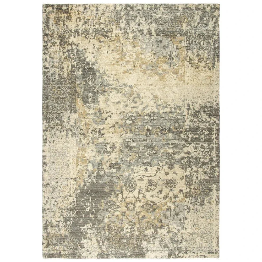 Clim Floral Beige Large Area Rugs For Living Room - LOOMLAN - LOOMLAN - Area Rugs