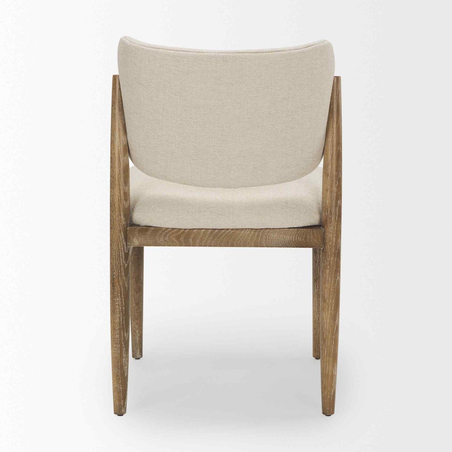 Cline Cream Fabric Armless Dining Chair 2PC