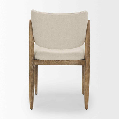 Cline Cream Fabric Armless Dining Chair 2PC