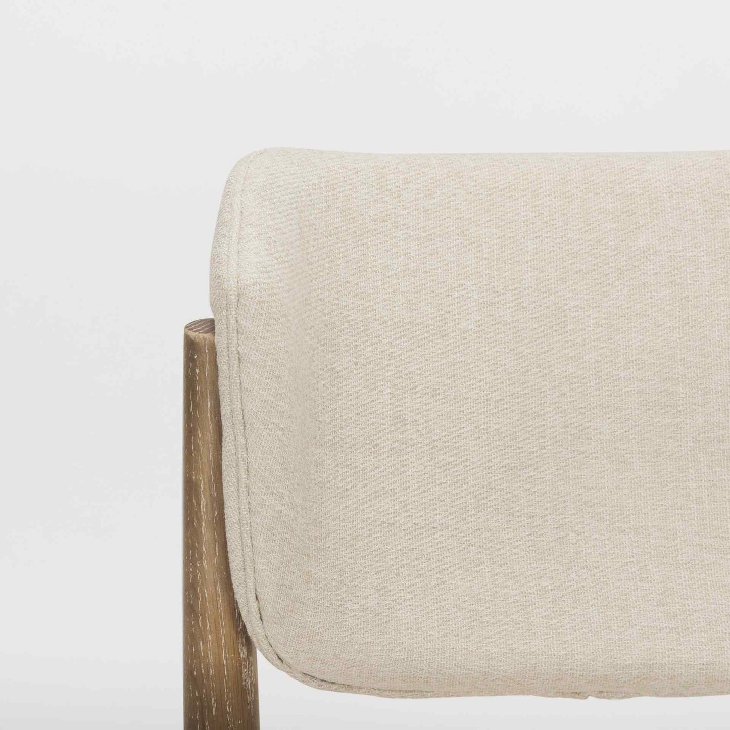 Cline Cream Fabric Armless Dining Chair 2PC