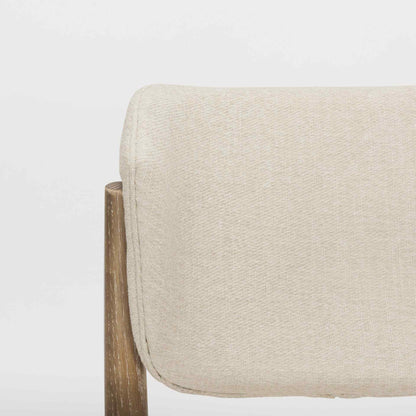 Cline Cream Fabric Armless Dining Chair 2PC