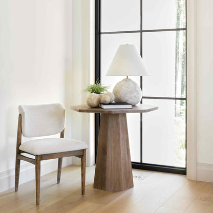 Cline Cream Fabric Armless Dining Chair 2PC