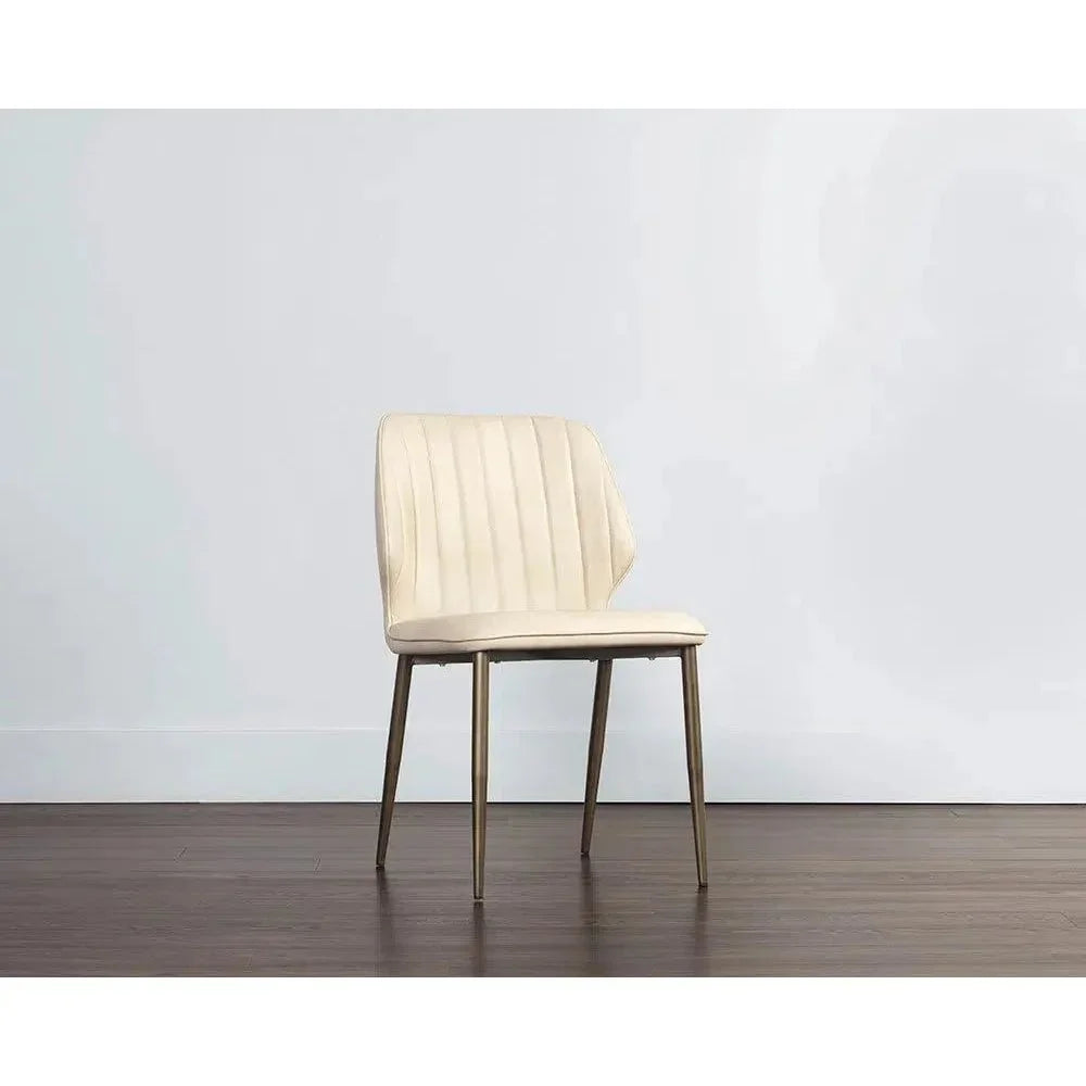 Clinton Leather Armless Dining Chair 2PC - LOOMLAN - SUNPAN - Dining Chairs