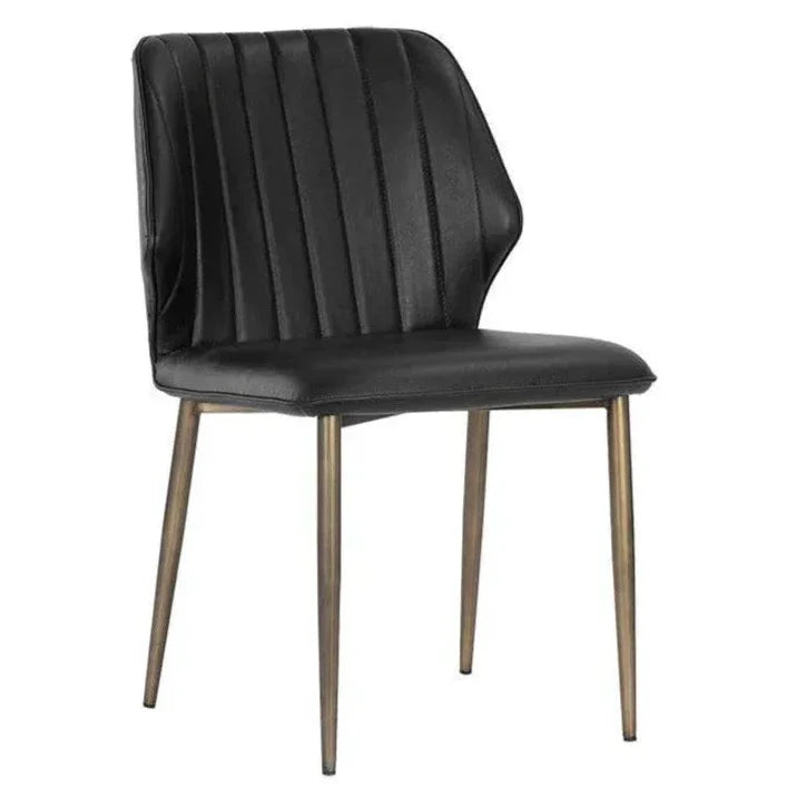 Clinton Leather Armless Dining Chair 2PC - LOOMLAN - SUNPAN - Dining Chairs