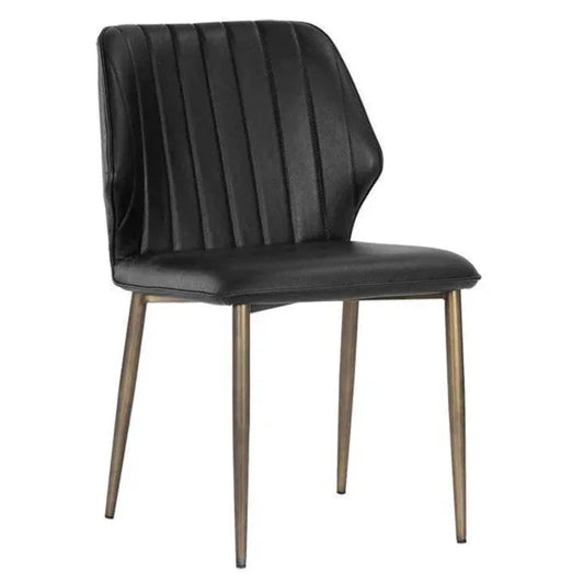 Clinton Leather Armless Dining Chair 2PC - LOOMLAN - SUNPAN - Dining Chairs