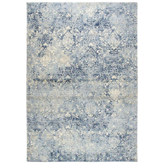 Clon Damask Blue Large Area Rugs For Living Room - LOOMLAN - LOOMLAN - Area Rugs