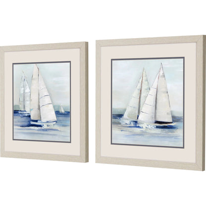Close Sail Blue Framed Wall Art 2PC