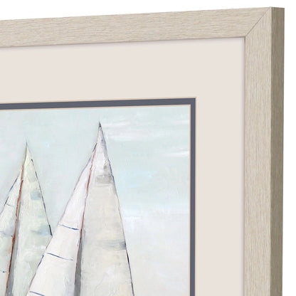 Close Sail Blue Framed Wall Art 2PC