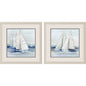 Close Sail Blue Framed Wall Art 2PC
