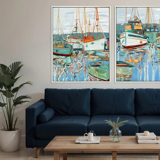 Close to Shore Blue Canvas Art