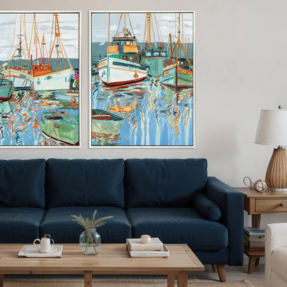 Close to Shore Blue Canvas Art