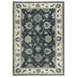 Clot Floral Charcoal Large Area Rugs For Living Room - LOOMLAN - LOOMLAN - Area Rugs