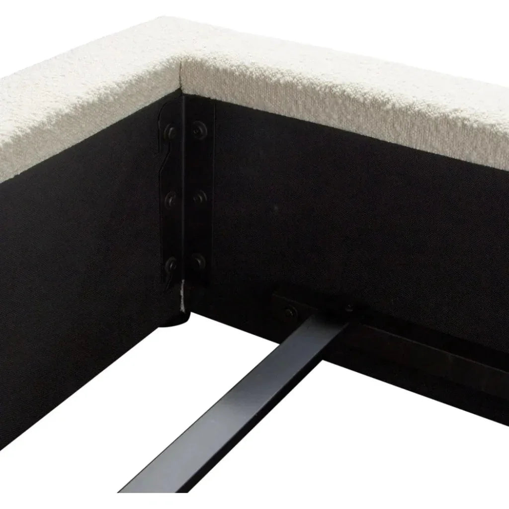 Cloud White Low Profile Bed Frame - LOOMLAN - Diamond Sofa - Beds
