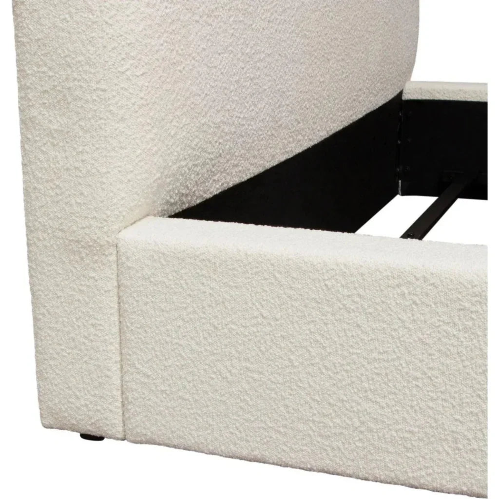 Cloud White Low Profile Bed Frame - LOOMLAN - Diamond Sofa - Beds