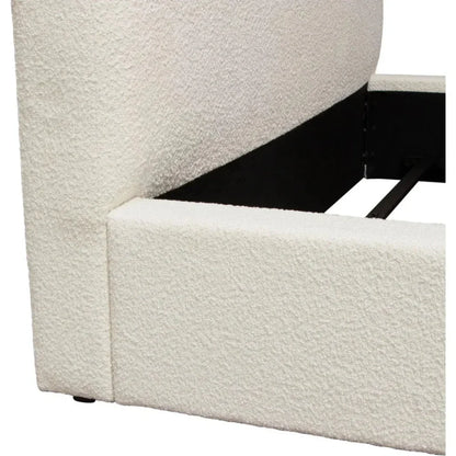 Cloud White Low Profile Bed Frame - LOOMLAN - Diamond Sofa - Beds