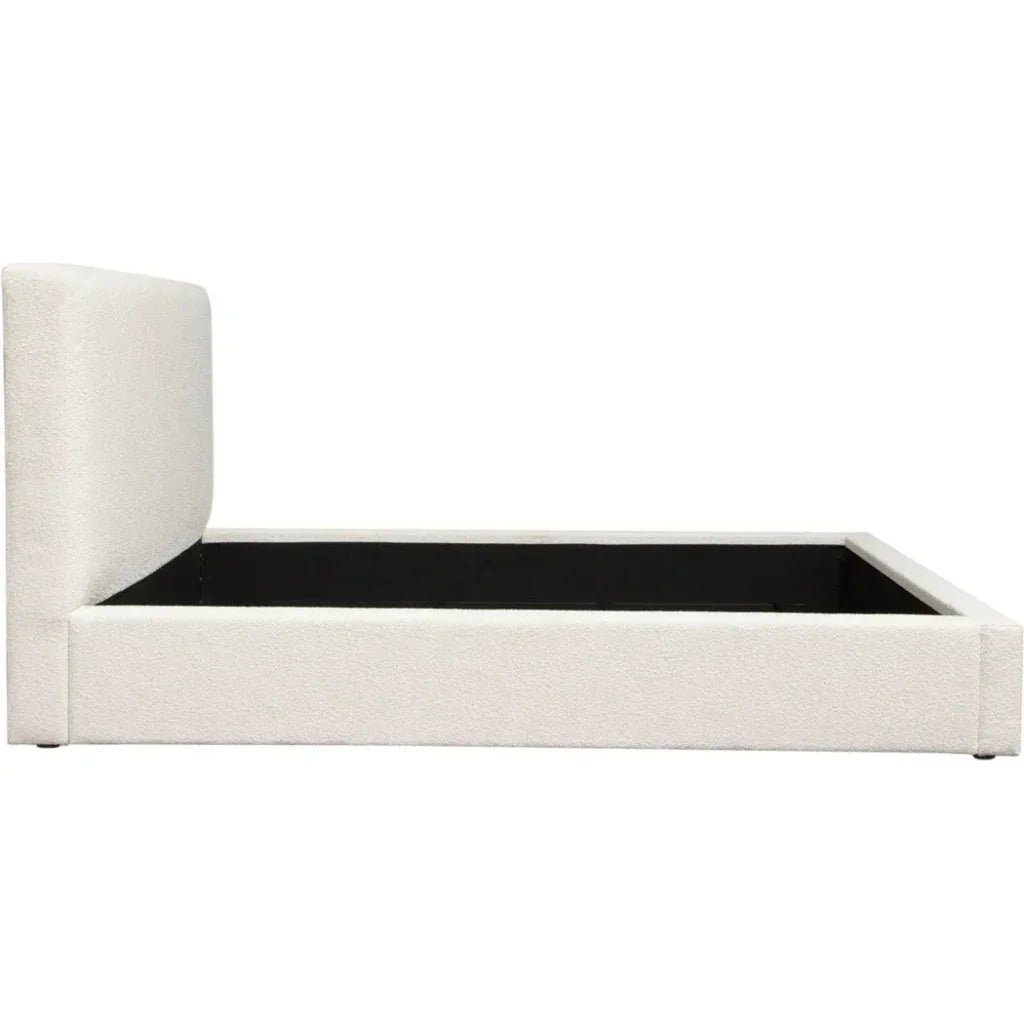 Cloud White Low Profile Bed Frame - LOOMLAN - Diamond Sofa - Beds