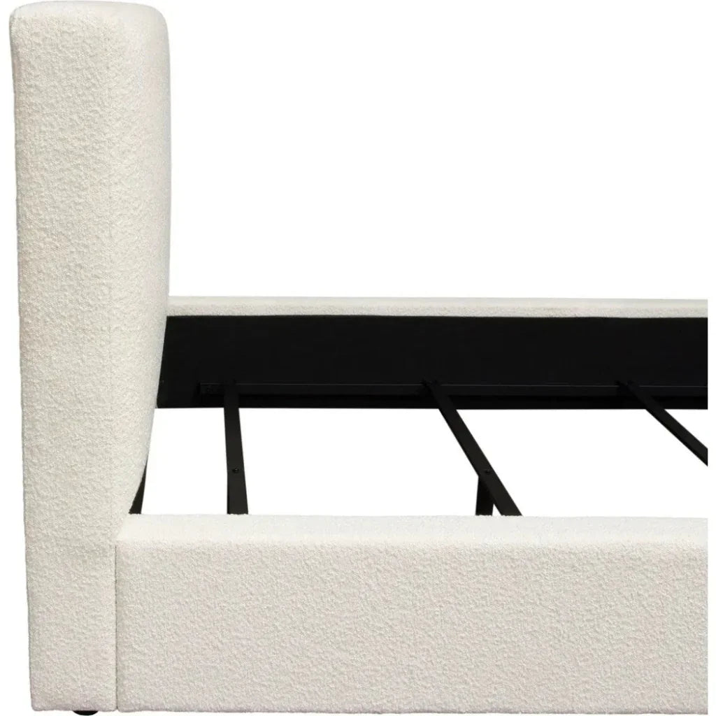 Cloud White Low Profile Bed Frame - LOOMLAN - Diamond Sofa - Beds