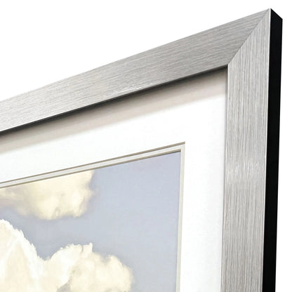 Cloudscape Brushed Silver Framed Wall Art