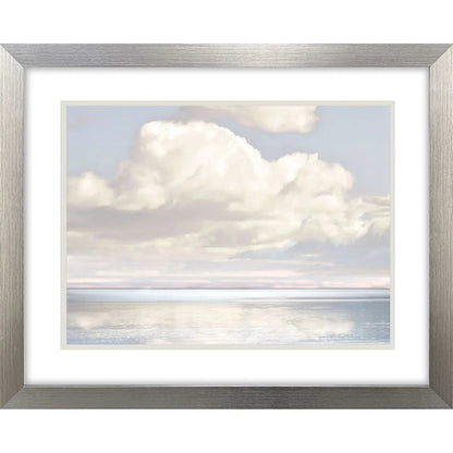 Cloudscape Brushed Silver Framed Wall Art