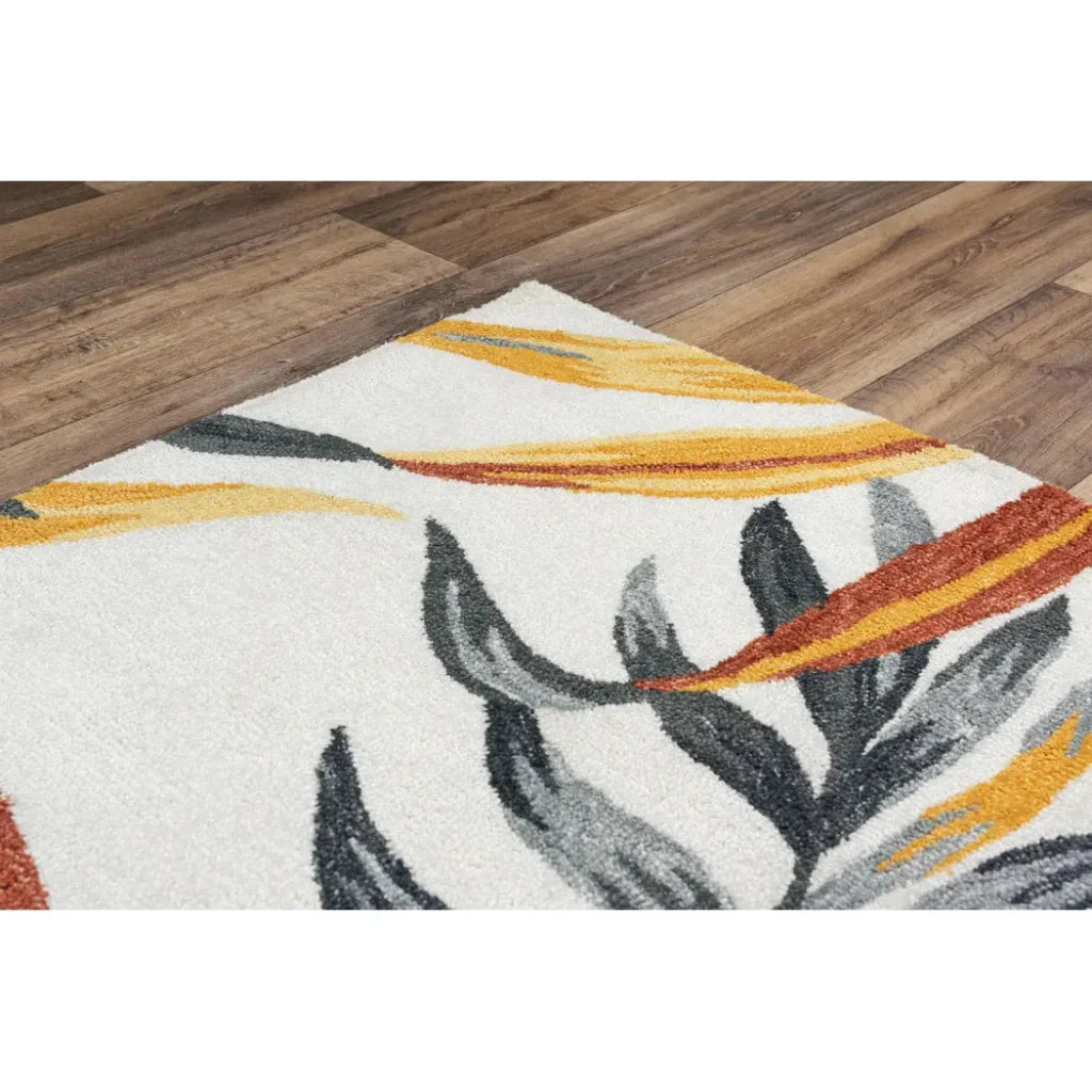 Club Floral Ivory Area Rugs For Living Room - LOOMLAN - LOOMLAN - Area Rugs