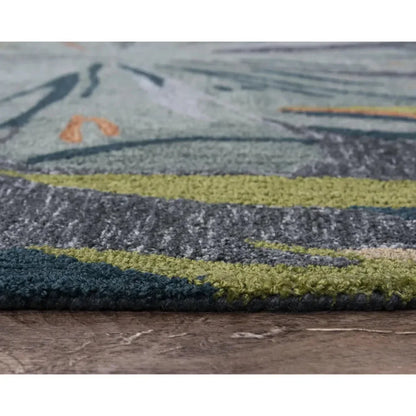 Coal Floral Charcoal Area Rugs For Living Room - LOOMLAN - LOOMLAN - Area Rugs