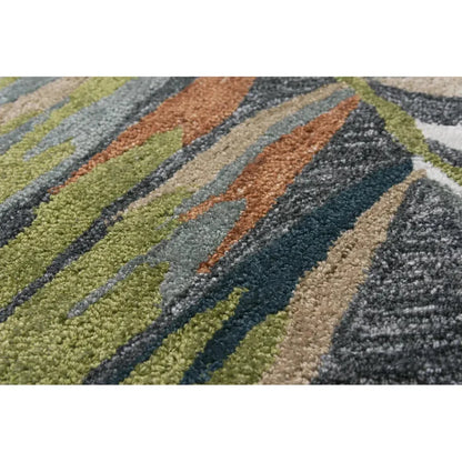 Coal Floral Charcoal Area Rugs For Living Room - LOOMLAN - LOOMLAN - Area Rugs
