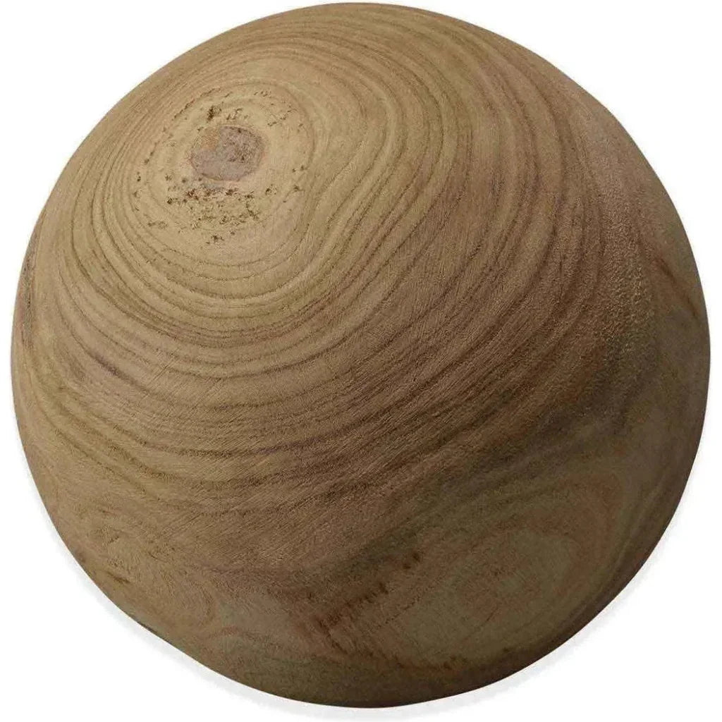 Coastal Brown Paulownia Wood Malibu Wood Balls 3PC - LOOMLAN - Jamie Young - Statues & Sculptures