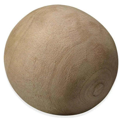 Coastal Brown Paulownia Wood Malibu Wood Balls 3PC - LOOMLAN - Jamie Young - Statues & Sculptures