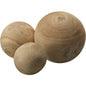 Coastal Brown Paulownia Wood Malibu Wood Balls 3PC - LOOMLAN - Jamie Young - Statues & Sculptures