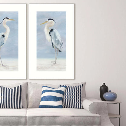 Coastal Calm Wood Blue Framed Wall Art