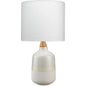 Coastal Cream Ceramic Rubber Wood Alice Table Lamp - LOOMLAN - Jamie Young - Table Lamps