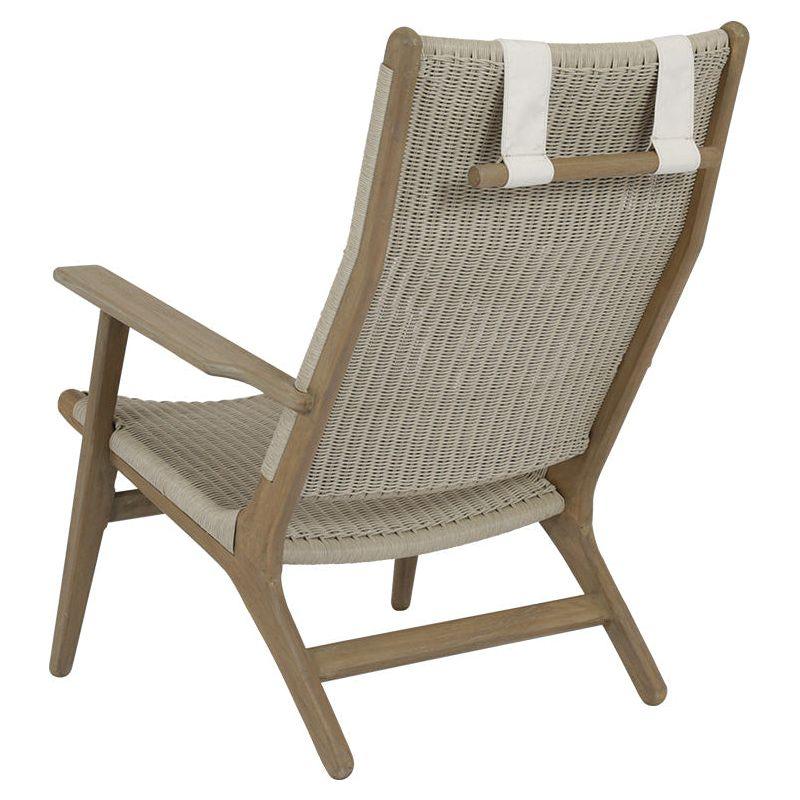Coastal Cushionless Highback Outdoor Chair-Outdoor Accent Chairs-Sunset West-LOOMLAN