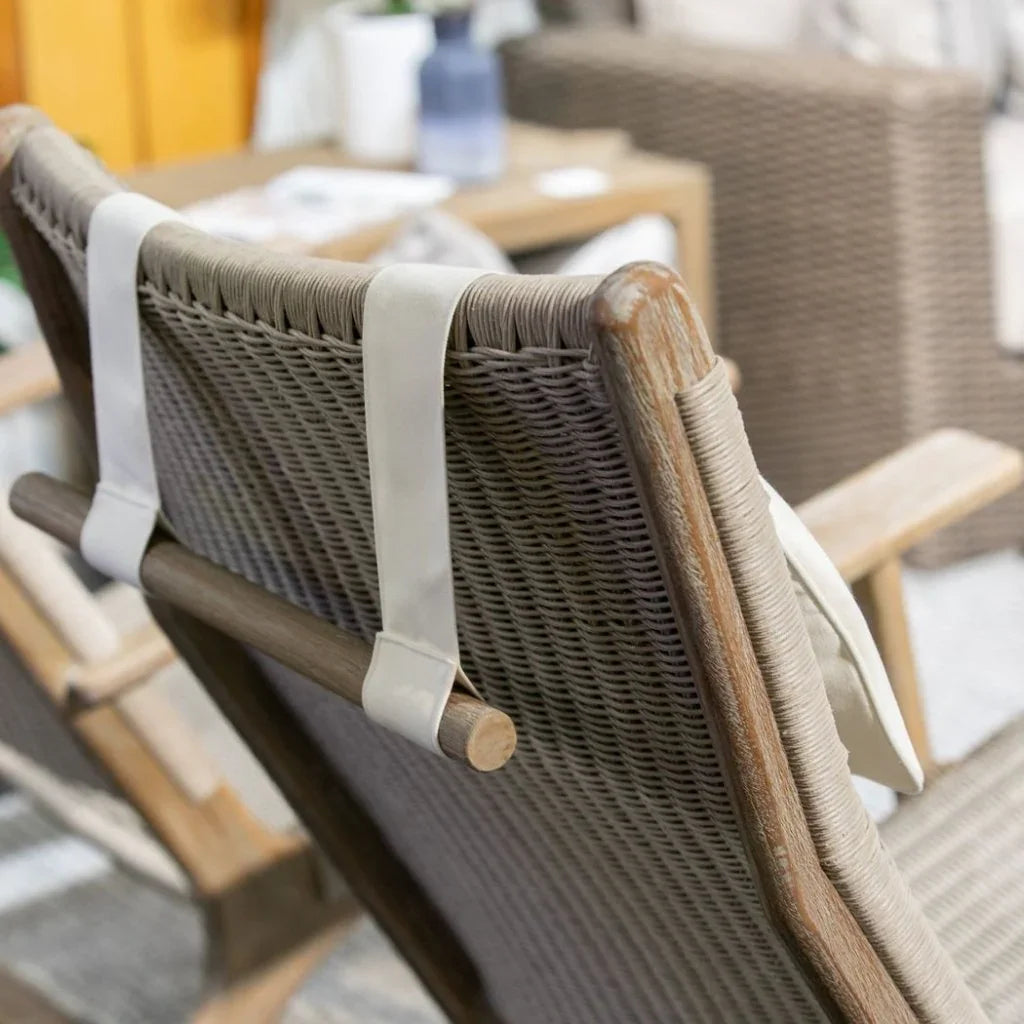 Coastal Cushionless Highback Outdoor Chair-Outdoor Accent Chairs-Sunset West-LOOMLAN