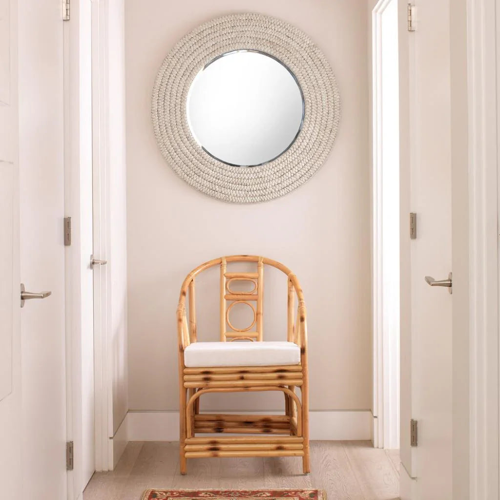 Coastal Round Seagrass Hand - Woven Meadow Wall Mirror - LOOMLAN - Jamie Young - Wall Mirrors