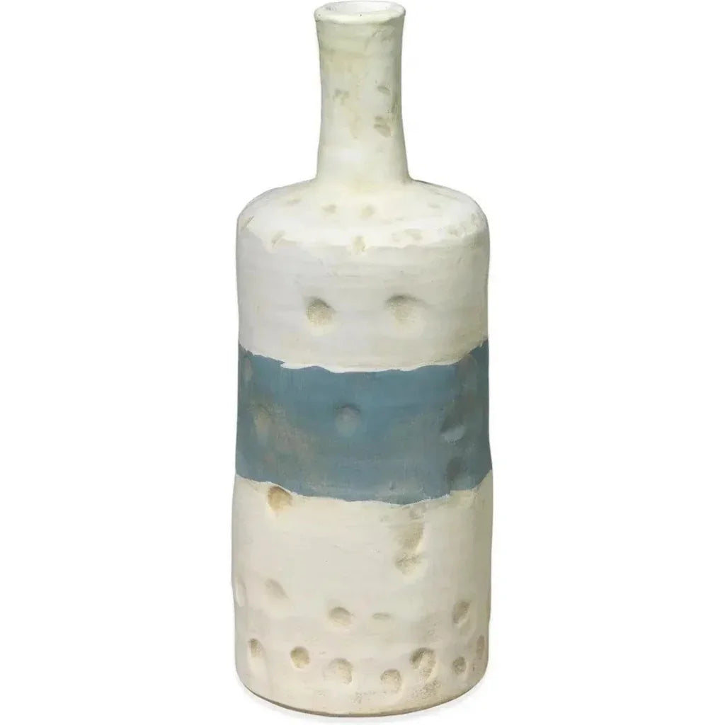 Coastal Style Blue Ceramic Sedona Vessels 3PC - LOOMLAN - Jamie Young - Vases & Jars