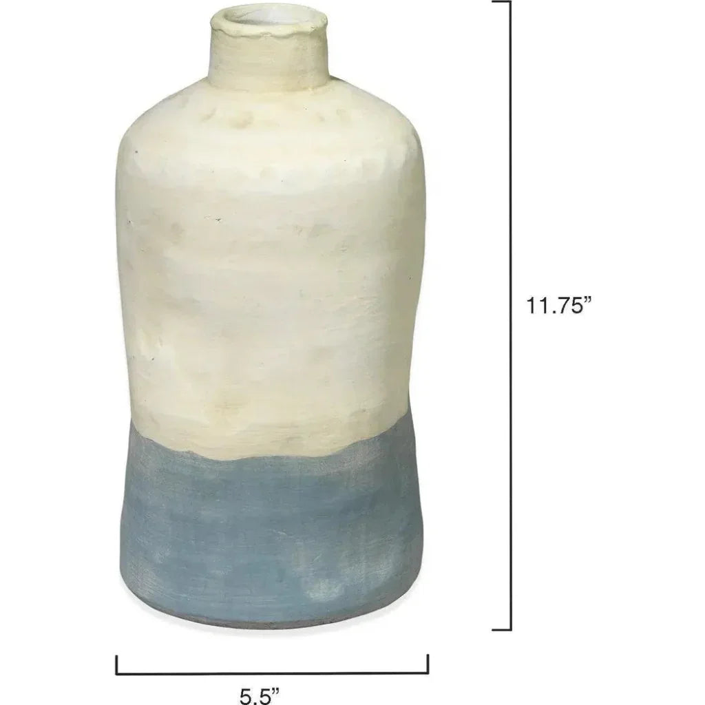 Coastal Style Blue Ceramic Sedona Vessels 3PC - LOOMLAN - Jamie Young - Vases & Jars