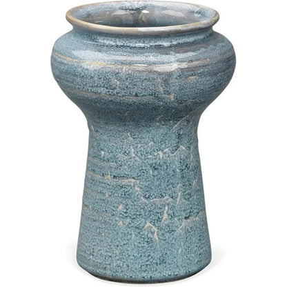 Coastal Style Blue Ceramic Snorkel Vases 2PC - LOOMLAN - Jamie Young - Vases & Jars