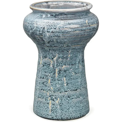 Coastal Style Blue Ceramic Snorkel Vases 2PC - LOOMLAN - Jamie Young - Vases & Jars