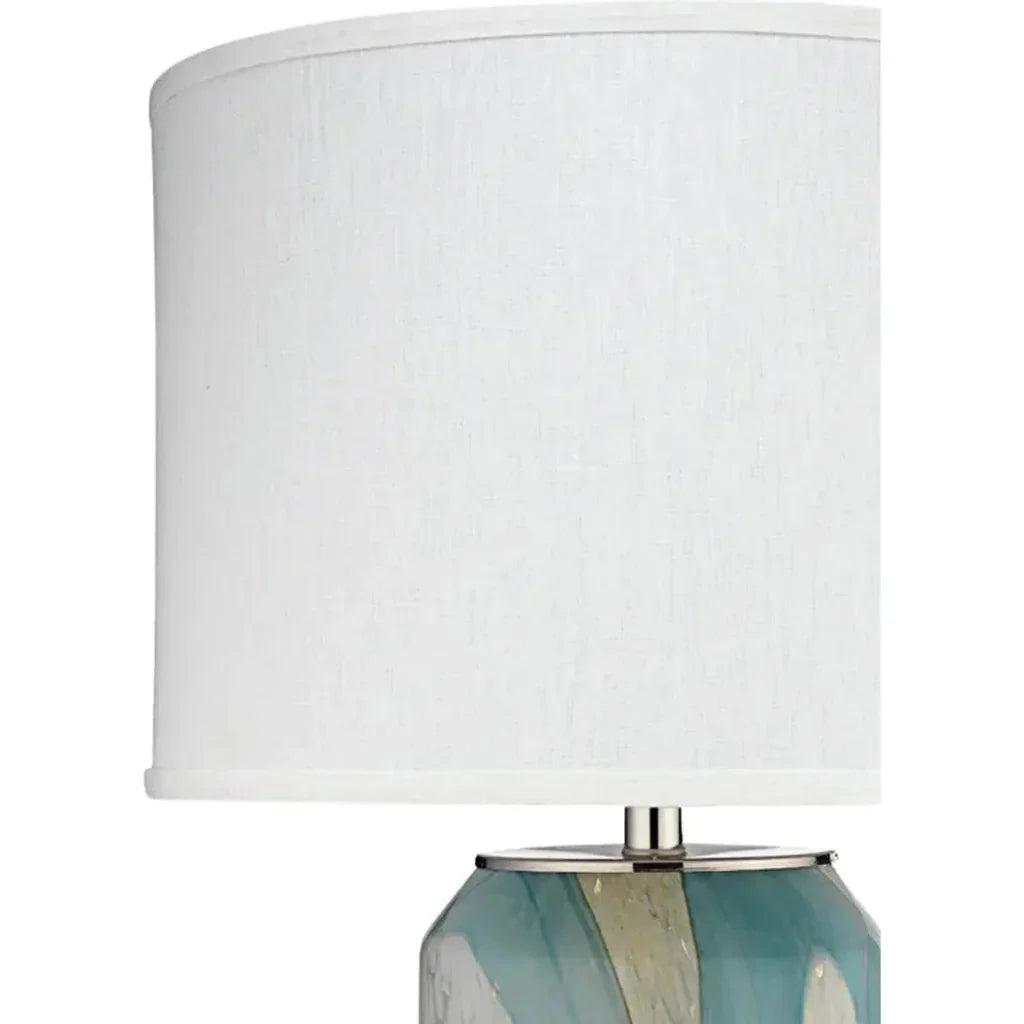 Coastal Style Blue Glass Acrylic Helen Table Lamp - LOOMLAN - Jamie Young - Table Lamps