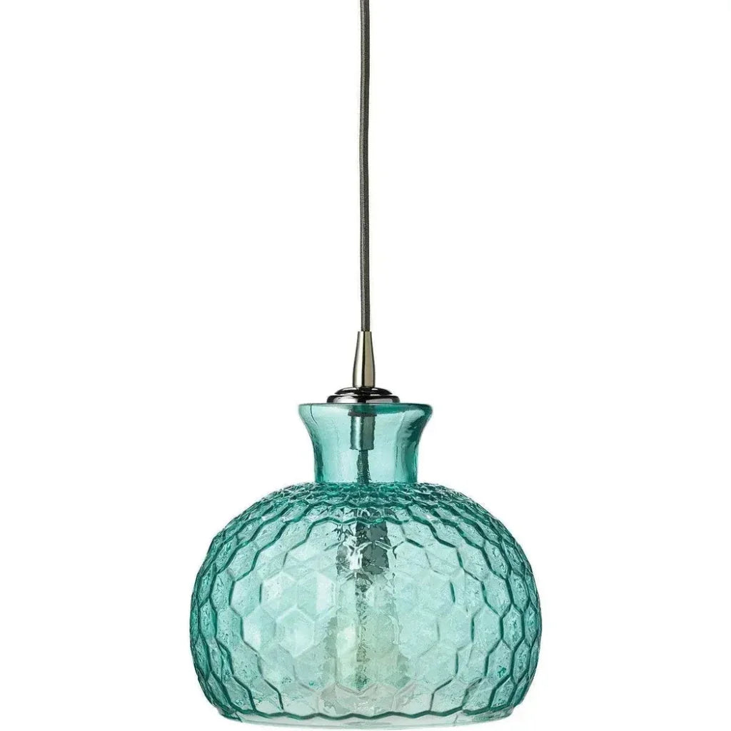 Coastal Style Blue Textured Glass Clark Pendant - LOOMLAN - Jamie Young - Pendants