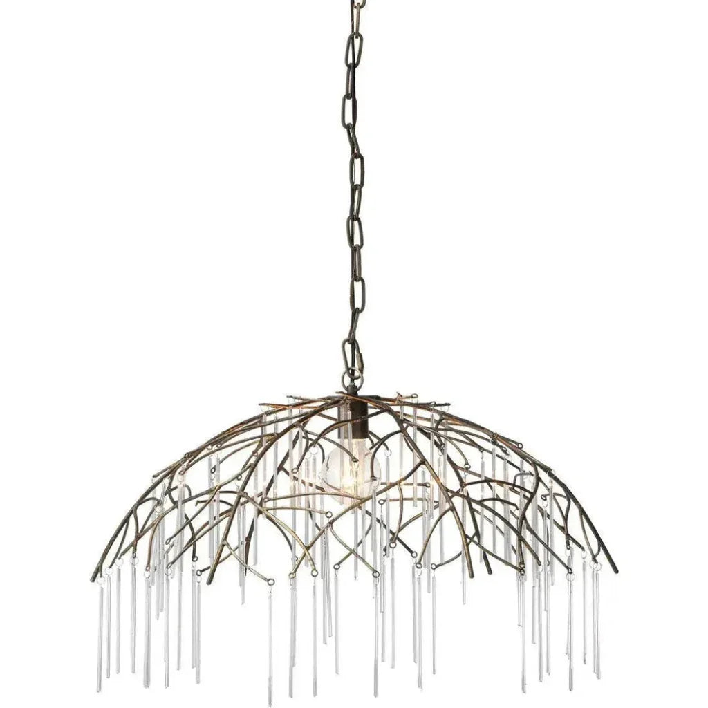 Coastal Style Brass Glass & Glass Vine Pendant - LOOMLAN - Jamie Young - Pendants