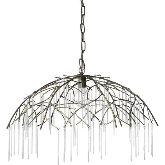 Coastal Style Brass Glass & Glass Vine Pendant - LOOMLAN - Jamie Young - Pendants