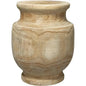 Coastal Style Brown Paulownia Wood Laguna Wooden Vase - LOOMLAN - Jamie Young - Vases & Jars