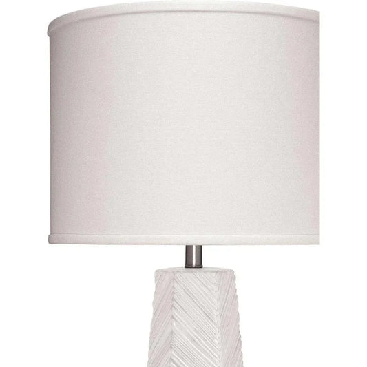 Coastal Style Cream Ceramic High Rise Table Lamp - LOOMLAN - Jamie Young - Table Lamps